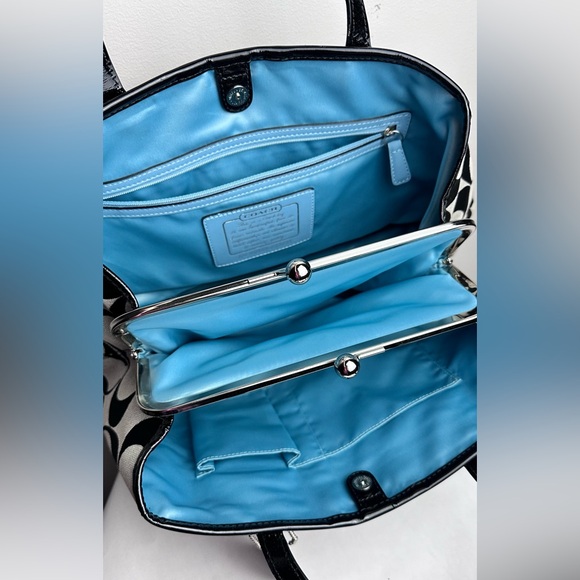 Coach H069-F13533 Black and Gray Satchel - Picture 3 of 4